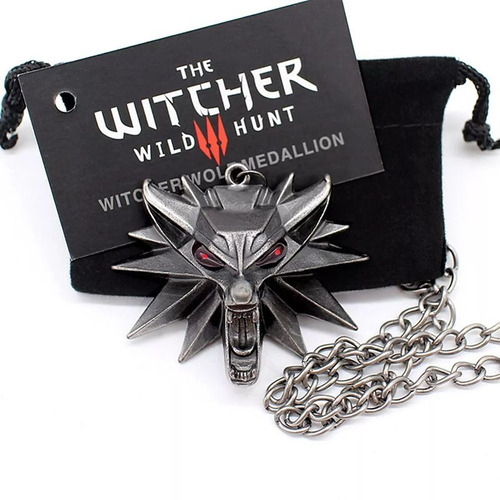 Medalhão The Witcher 3 Pingente Lobo Original J!nx