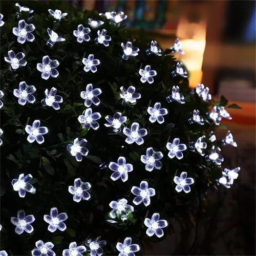 - New Guirnalda De Soñar Flor Luces 7m Exterior Navidad