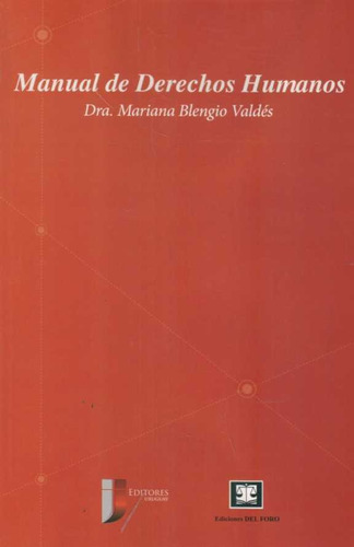 Manual De Derechos Humanos, De Anonimo.. Editorial Varios-del Foro, Edición 1 En Español