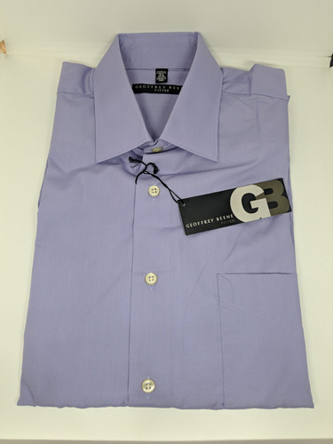 * Camisa Hombre Talla 15 1/2, 32/33 Geoffrey Fitted Celeste