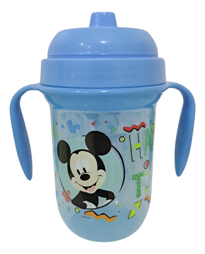 Vaso Antiderrame Pico Rigido Con Asas Disney Mickey Minnie 