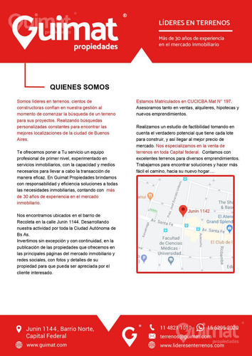 Doble Frente - Olazabal Y Triunvirato - Villa Urquiza- Lideres En Terrenos
