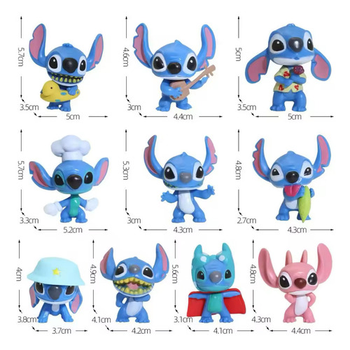 10 Figuras De Stitch Coleccionable