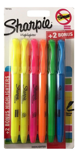 Highlighters De Estilo Sharpie Pocket Colors 4 Bolígrafos 2