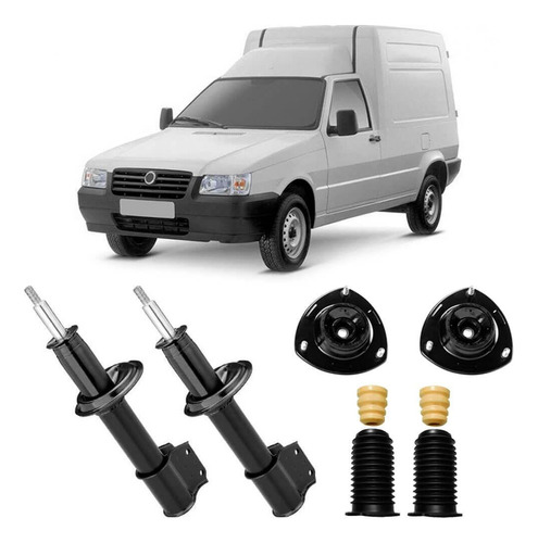 Kit 2 Amortecedor Fiorino Dianteiro 1988 A 2012 E Kit Novo