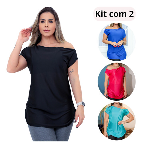 Kit 2 Blusas Feminina Presente Dia Das Mães Dry Fit 