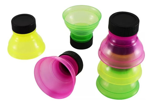 5 Tapas Protector Para Lata Diseño Botella Varios Colores