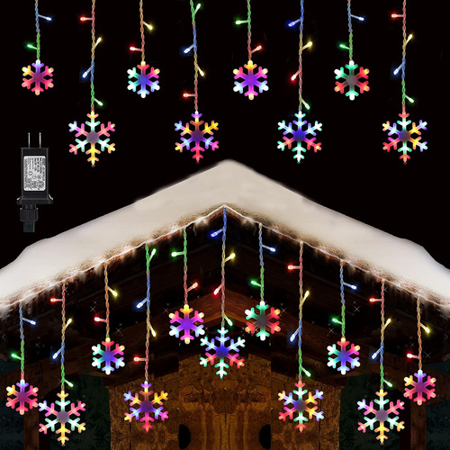 Luces Led De Copo De Nieve De Navidad Exteriores - 17.22 Pie
