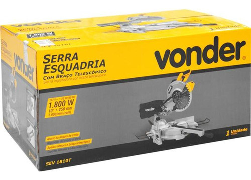 Serra de esquadria telescópica Vonder SEV 1810T 1800W - 220V