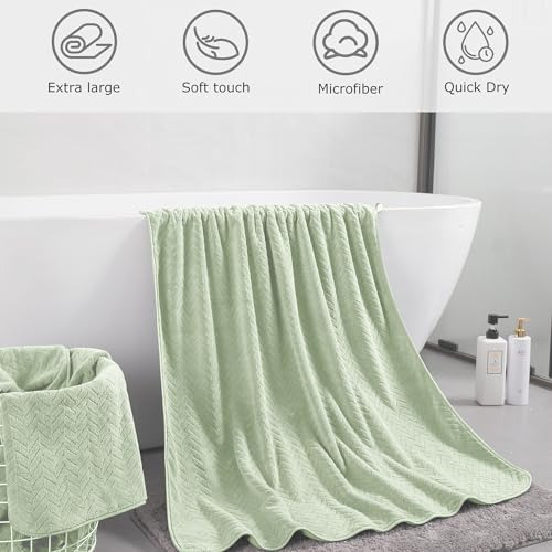 Juego De Toallas De Baño Extragrandes De Microfibra