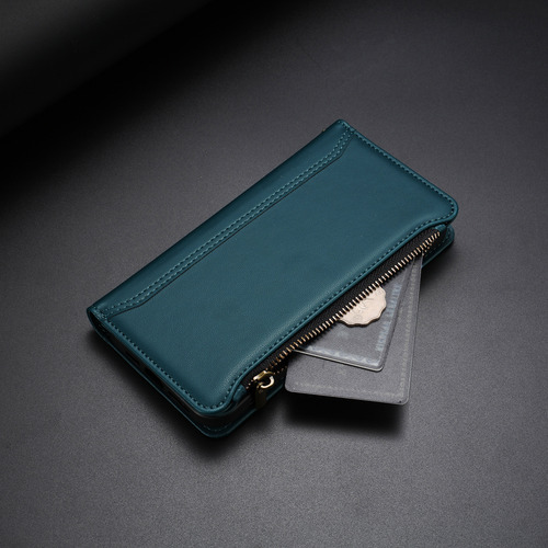 Funda Tipo Cartera De Piel Con Cierre De 9 Ranuras Para La Serie Oppo A55, Correa De Muñeca, 6 Colores, Función Atril, Desmontable