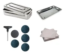 Comprar Kit Podologia Caja Acero + Gasa + Bandeja + Kitpulido Velcro
