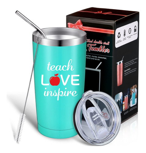 Taza Para Profesor Teach Love Inspire Regalo Agradecimiento