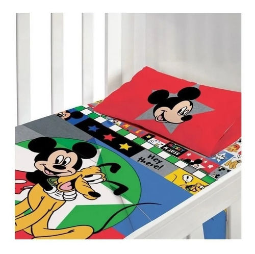 Imagen 2 de 3 de Juego De Sabanas Cuna Funcional Piñata Disney Mickey