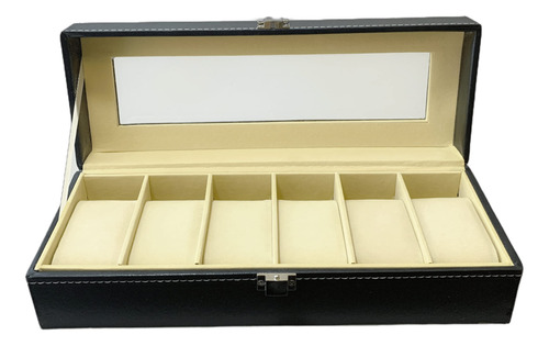 Circlecrystal Caja Organizadora De Relojes De 6 Ranuras, Caj