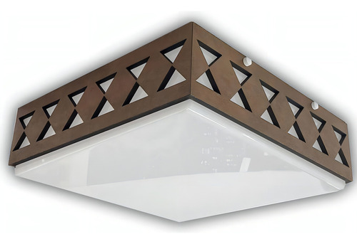 Luminária Plafon Madeira Estaleiro Peg Bmsd 40 Cm