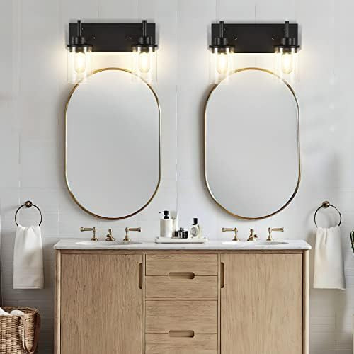 Goyeel Accesorios De Tocador De Baño, 2 Apliques De Pared, A