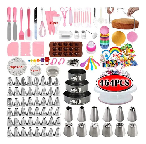 Kit Pastelero 464 Piezas En 1 