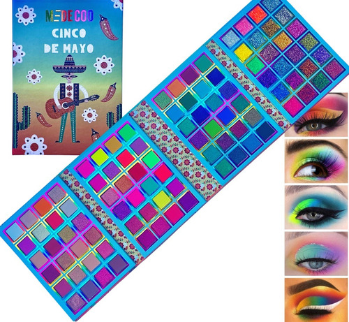 Imagen 2 de 3 de Set De Maquillaje Profesional Combo Sombras Labial Esponja