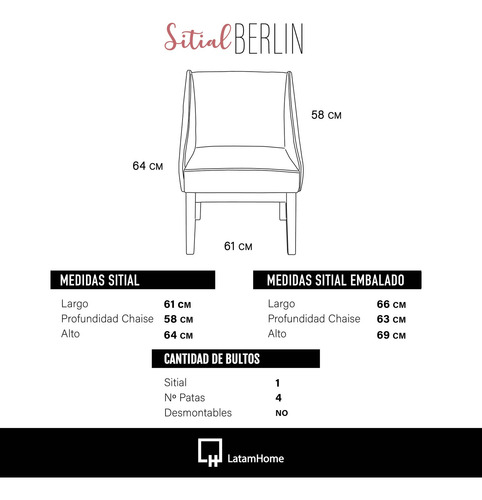 Sitial Berlin Lino - Latam Home