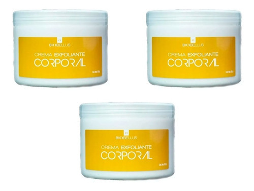  3 Crema Exfoliante Corporal - Biobellus 250g Tipo de envase Pote Fragancia Corporal Tipos de piel Normal