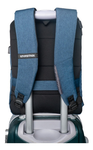 Imagen 6 de 7 de Mochila Porta Notebook 15.6 Antirrobo Usb Hasta 17 Pulgadas