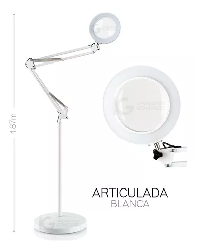 GENERICO Lampara Lupa Con Luz Led Pedestal Rueda 24w…