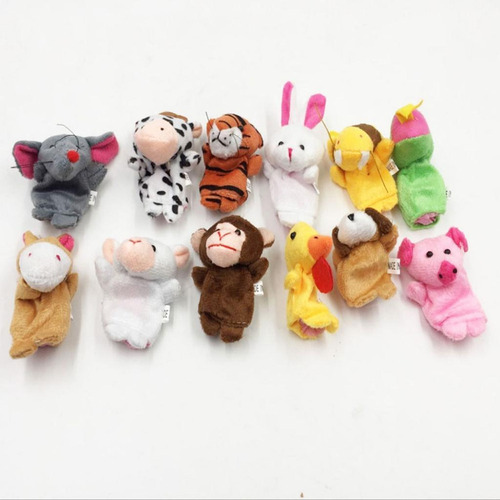 * Conjunto De 12 Piezas De Marionetas De Dedo De Dibujos