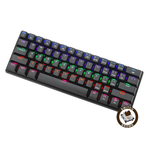 Teclado Gamer Mecánico T-dagger T-tgk321 Arena, 60% Compacto