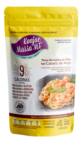 Kit 14 Tipo Macarrão Konjac Noodles + Cabelo De Anjo Dieta