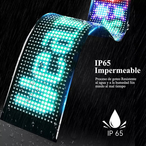 Painel Led Flexível, Tela Matriz Rgb, Bluetooth 12x60cm 2025