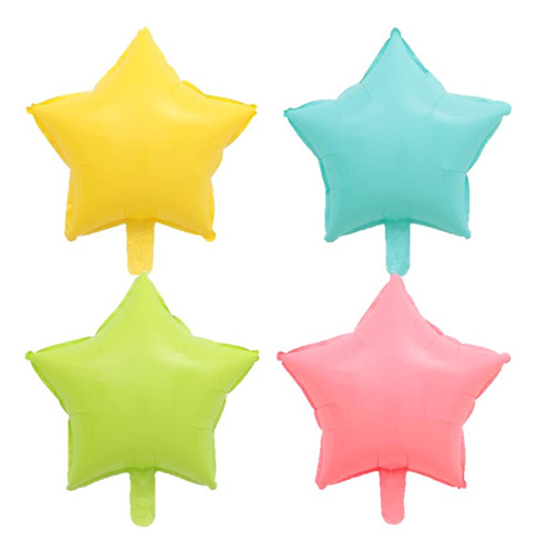 Globos Estrellas X 4 Und Color Pastel Decoración 