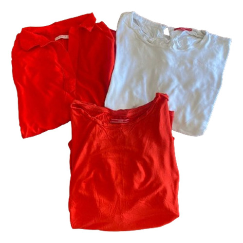 Pack X3 Prendas Yagmour 1camisa, 1remera Y 1blusa De Mujer 