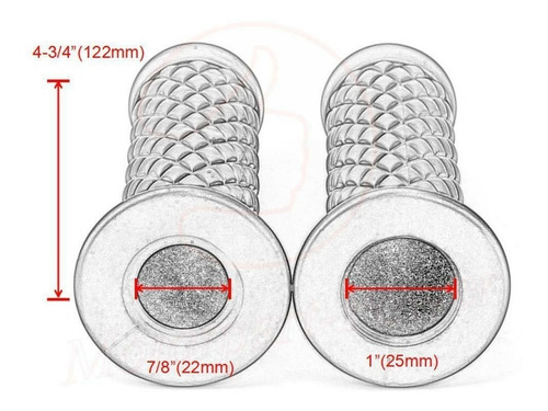 Imagen 3 de 6 de Puños Moto Cafe Racer Grips Universales Motocicleta