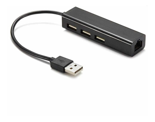 Adaptador Usb 2.0 Fast Ethernet 3 Port Hub