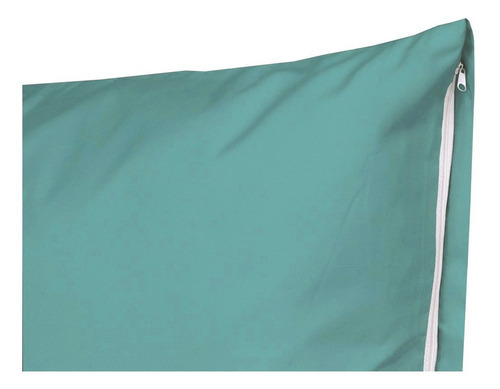 Fronha Xuxão Capa Travesseiro De Corpo Percal Flex 400 Fios Verde Tiffany