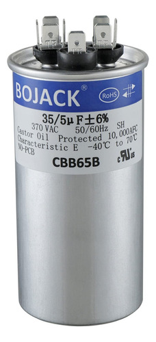 Bojack 35+5uf 35/5mfd ±6% 370v Cbb65 Condensador De Arranque
