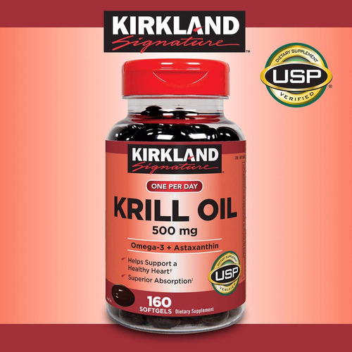 Aceite De Krill Oil Kirkland 500mg Omega 3 + Astaxantina 