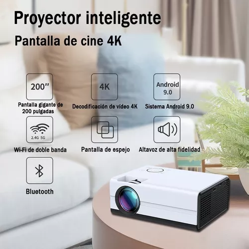 Proyector pequeño para cine en casa al aire libre, miniproyector de  proyección DE PANTALLA inalámbrica Full HD 1080P - AliExpress