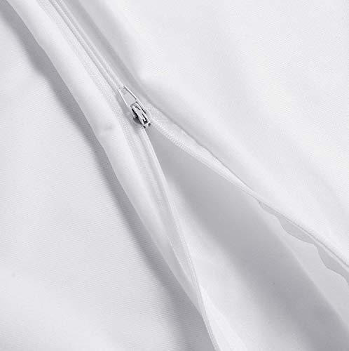 Funda De Almohada Impermeable Con Cierra 2pzas Color Blanco