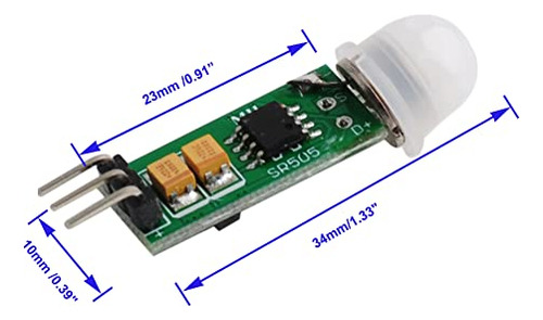 Mini Sensor De Movimiento Pir Infrarrojo Stemedu Hc-sr505, M