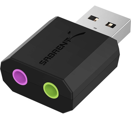 Adaptador De Sonido Estéreo Externo Sabrent Usb Para Windows