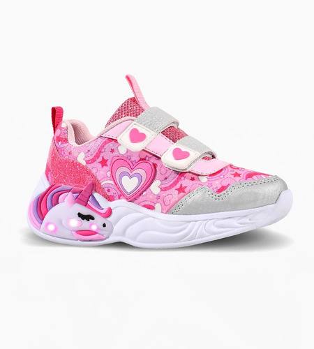 Zapatilla Heart Unicornio Con Luz Al Pisar Footy Oficial