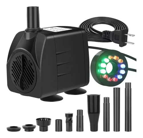 Bomba De Agua Sumergible 1000L/H 15W Para Fuente, Acuario O Hidroponía - Flujo Ajustable, Ultra Silenciosa, Con Ventosas