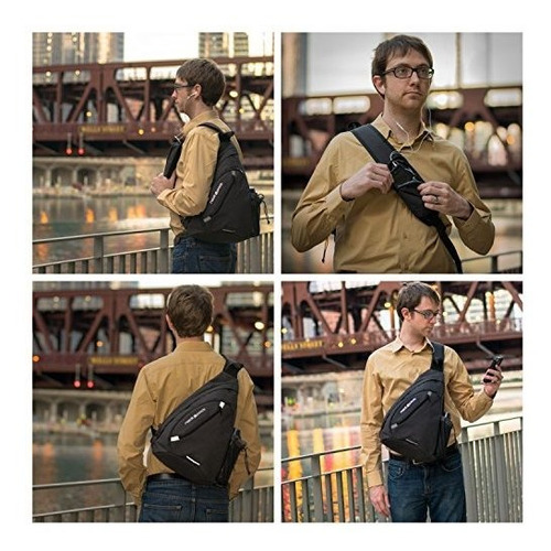 Imagen 3 de 6 de Bolso Bandolera De Lona Versátil / Mochila De Viaje | Usar S