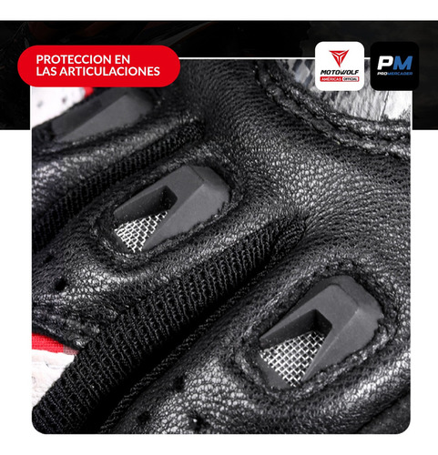 Guantes Moto Motowolf 0305 Piel Transpirable Táctil Premium Talla Xl