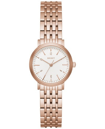 Reloj Dkny Para Mujer Ny2511 Tono Oro Rosa Tablero Blanco
