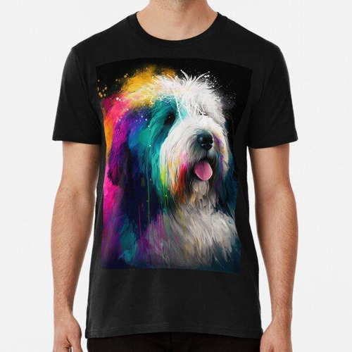 Remera Arte De Pintura De Salpicadura Sinestésica De Perro P