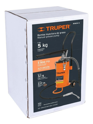 Bomba Inyectora De Grasa, 5 Kg, Truper