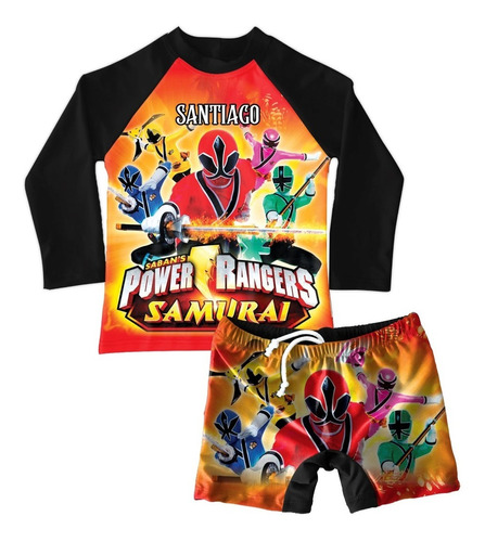 Conjunto De Traje De Baño Niño Power Rangers